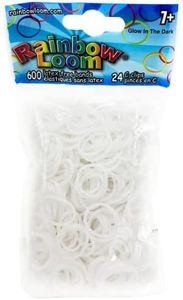 Rainbow Loom® GLOW in The Dark Collection: White Rubber Bands with 24 C-Clips (600 Count)