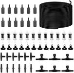 NestBasics 101.7 feet Black Aquarium Airline tubing 12 air Stone for Aquarium 12 Aquarium Check Value for Fish Tank 12 Aquarium Suction Cups 6 Each Aquarium air Controller and I T Hose connectors