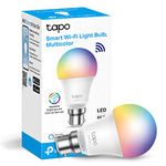 Tapo Smart Bulb, B22 Multicolor Smart Light Bulb, 8.3W, Works with Amazon Alexa(Echo and Echo Dot) and Google Home, Colour-Changeable Alexa Light Bulbs, No Hub Required (Tapo L530B) [Energy Class F]