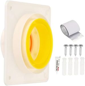 PATIKIL 3 Inch 4 Inch 5 Inch Backdraft Damper, 1 Set ABS Flexible Airflow Inline Backflow Duct Adaptor Draft Blocker for Bathroom Exhaust Fan
