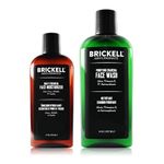 Brickell Men's Products Daily Essential Face Care Routine II, Purifying Charcoal Face Wash and Daily Essential Face Moisturizer, Natural and Organic, Unscented