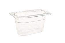 Rubbermaid FG101P00CLR Insert Pan 1/9 Size Cold 4 In Deep Clear, 6.874 Inch x 1.673 Inch x 1.673 Inch