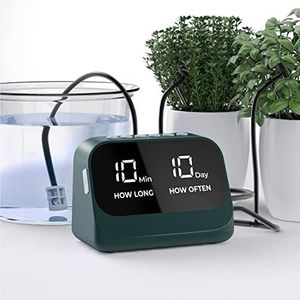 Upgraded Automatic Drip Irrigation Kit Watering System for Potted Plants, Houseplants Greenhouse Watering Equipment with DIY Programmable Timer, USB LED Display & Large Capacity Battery