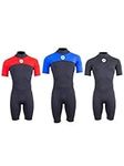 Two Bare Feet Mens Thunderclap 2.5mm Summer Shorty Neoprene Wetsuit for Surf/Swimming/Watersports (XX-Large, Red/Black)