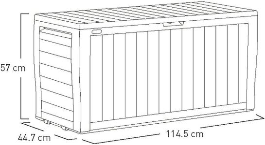 Keter Marvel+ 270L Outdoor Storage Box – Graphite, Weatherproof Garden Chest