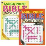 Kappa Large Print Bible Word Finds Book 2 Titles, Word Search Puzzle Books for Adults Teens, 48-Pack