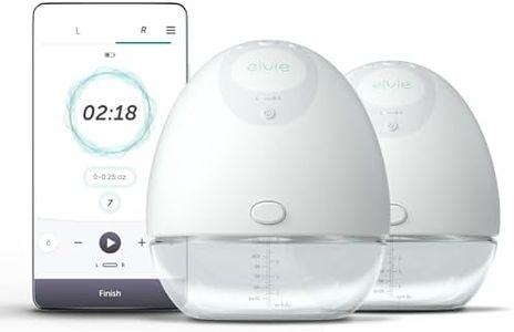 Elvie Breast Pump Double, Electric Breastfeeding Pump (21mm/24mm Nipple Shields - Hands Free, Tubeless, Portable & Wearable, Newborn Essentials