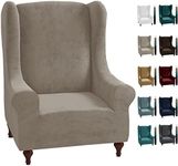 MAXIJIN Stretch Velvet Wingback Cha