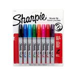 Sharpie Marker Permanent, Brush Tip Permanent Marker, 8-Carded, Assorted Fashion Colours (1810703)