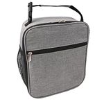Lunch Bag For Women & Men, Reusable Insulated Cooler Lunch Bag,Durable Spacious And Easy To Clean Lunch Bag,Leakproof Portable Lunch Box With Pocket And Clip On Handle,For Office Work School (Gray)