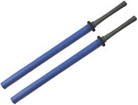 35" Martial Arts Foam Bokken Set with Black ABS Plastic Handle (Blue)