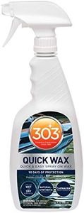 303 Marine Quick Wax - Quick & Easy - 90 Days of Protection - Provides a Slick, Protective, Glossy Shine - Use On Wet/Dry Surfaces - Carnauba Wax, 32oz. (30213)