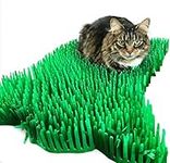 CATMAT - Cat Paper Grass Tissue Paper Cat Mat, Cat Play Mat, Cat Play Grass, Paper Cat Grass Fake, Cat Toy Grass, Cat Mat Tissue Paper Grass for Cats, Cat Grass for Indoor Cats - Green (Pack of 2)