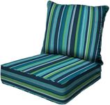 Honeycomb Outdoor Deep Seat, 24" W x 23" D, Stripe Poolside Outdoor Chair Cushion