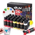Colorful Glass Paint Kit with 6 Bru