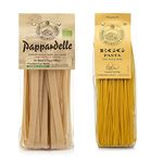 Morelli Pappardelle and Egg Tagliolini Italian Pasta Variety Pack - Imported Pasta from Italy, Gourmet Pasta Sampler Includes 17.6 oz Pappardelle Pasta and 8.8 oz Egg Tagliolini Pasta