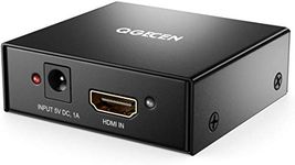 4K HDMI Splitter 1 in 2 Out, QGECEN 1x2 HDMI Splitter for Dual Monitors, Supports Full HD 1080P 3D HDCP 1.4, Compatible with DVD Amazon Fire Stick Apple TV PS4 Xbox Laptop Camera