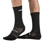 Creepers Blister Busting Merino Wool Toe Socks, Crew Length Hiking & Trails, Unisex for Men & Women from Socks | Large