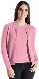 Cashmere Boutique 100% Pure Cashmere Cardigan Twin Sets for Women - Round Neck, Long Sleeve, Button Down, Soft & Warm Sweater