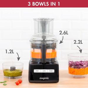Magimix 3200XL Food Processor – Black, Compact Kitchen Appliance
