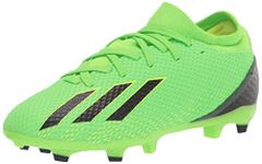 adidas X Speedportal.3 Firm Ground Soccer Shoe, Solar Green/Solar Red/Solar Yellow, 5 US Unisex Big Kid