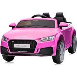 Hikiddo Licensed Audi Kids Electric Car, 12V Kids Ride on Toys Car with Remote Control - Pink
