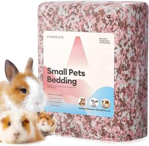 BUCATSTATE Hamster Bedding 70L, 99% Dust-Free Guinea Pig Paper Bedding Odor Control Paper Bedding, Cozy Small Animal Bedding for Rabbit Rat Syrian Dwarf Hamsters Gerbils (Blossom)