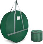 Duomspiace Large 30 in Wreath Storage Container 600D Oxford Fabric and Steel Wire. Christmas Wreath Storage Bag with Two Handles, Removable Inner Pocket and Marker Card.