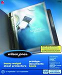 Wilson Jones Heavy Weight Sheet Protectors, Non-Glare, Clear, Letter Size, Box of 100 (5050511792)