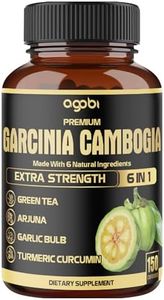 Premium Garcinia Cambogia 20:1 Extract Capsules 8550 mg - with Green Tea, Arjuna, Garlic, Turmeric, Black Pepper - Body Health & Immune Support Supplement - 1 Pack 150 Caps for 5 Months