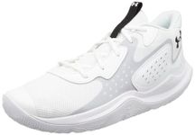 Under Armour Unisex-Adult Jet '23 Basketball Shoe, (100) White/Halo Gray/Black, 11.5 Women/10 Wide Men