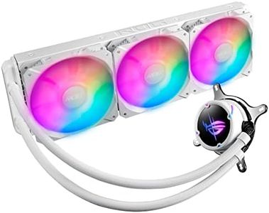 ASUS ROG Strix LC II 360 ARGB - White Edition All-in-one AIO Liquid CPU Cooler 360mm Radiator, Intel LGA1700, 115x/2066 and AMD AM4/TR4 Support, Triple 120mm 4-pin PWM Addressable RGB Radiator Fans