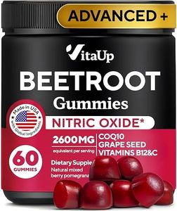 VitaUp Beet Root Gummies - Cardio Beet Gummies 2600mg - Nitric Oxide Gummies with Beet Root, Grape Seed Extract, Coq10, Vitamin C & B12 - Beet Chews for Normal Blood Pressure & Heart Health – 60 Count