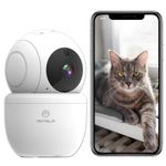 ANTELA Indoor Wifi Camera 1080P 2.4GHz /5GHz Wi-Fi Camera, 355°/80°, IR Night Vision and Motion Detection, Two-Way Audio, Compatible with Alexa/Google Home