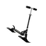 GaotKeut Kids Snow Scooter Two Wheel Sled Metal Frame Conversion Balance Training Portable Outdoor Sand Scooter Ski Skate Board Sled, Black