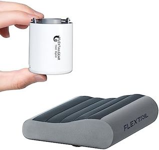 Flextailgear Tiny Air Pump Grey Bundle with Neck Contour Inflatable Camping Pillow Grey