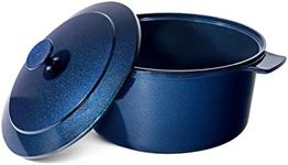 Granitestone Lightweight Dutch Oven Pot with Lid, 6.5 Qt Nonstick Dutch Oven Stock Pot, 10 in 1 Enamel Cooking Pot & Dutch Oven for Bread Baking, Stovetop Oven & Dishwasher Safe, 100% Toxin Free–Cobalt…