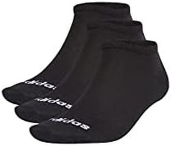 Adidas Men's No Show 3Pp Socks, Black/White, XL