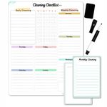 Cleaning Checklist Dry Erase Magnetic Whiteboard for Refrigerator | Daily, Weekly and Monthly Cleaning Chores Planner| Cleaning List Schedule for Adults