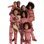 Solutra Christmas Pajamas for Family, Matching Family Christmas Pyjamas Set, Xmas Nightwear Christmas Pjs for Family Womens Mens Adults Kids Baby Dog (10-11 Years,Kids)