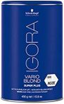 Schwarzkopf Igora Vario Blond Super Plus White Dust-Free Lightening Powder Jar, 450 g