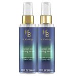 Hair Biology Argan Oil Taming Serum with Biotin for dull, frizzy or dry hair, Twin Pack, 190 mL Total (95 mL Each)