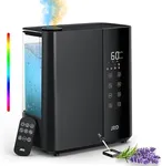 JRD Smart Humidifiers for Bedroom, 5L Warm & Cool Mist Ultrasonic Air Humidifier for Large Room Home Indoor, 50Hrs Quiet Runtime for Baby, Plants, Remote Control, Auto Humidity Sensor, 12H Timer