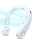 Caseeto Portable Neck Fan Air Conditioner Neck Cooler 4000 mAh Battery Operated-Rechargeable-Leafless-Hands Free-Wearable Personal Fan for Office Outdoor Travel