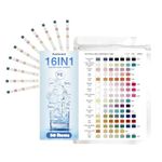 16 in 1 Drinking Water Quality Test Kit 100 PH Test Strips - Comprehensive pH, Hardness, Lead, Chlorine Water Quality Test Kit - For Tap Water, Well Water, Pools and Aquariums16 in 1 50 test strips)