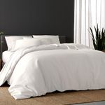 DOZ Duvet Cover Set, 100% Viscose derived from Bamboo, Organically Grown, Buttery Soft, Cooling Duvet Covers, High GSM, 1 Duvet Cover and 2 Pillowcases, 106"x90" (Ivory, King/Cal King)