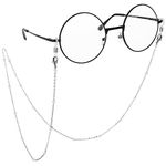 WLLHYF Glasses Chain for Women Pearl Chain Glasses Rope 1 PC Strap Holder Around Neck Women's Sun Reading Eyeglass Chain Hanger Face Mask Lanyard Necklace