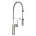 Moen Inara Spot Resist Stainless One-Handle Pre-Rinse Spring Pulldown Kitchen Faucet with Power Boost, 87863SRS