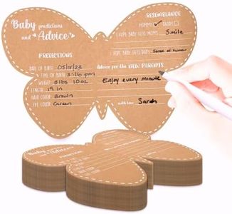 Butterfly Baby Shower Decorations - Baby Shower Advice Cards for Parents to Be- Baby Shower Games for Girl - Set of 50 (Butterfly)