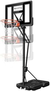 Aimking Sistema portatile del cerchio di pallacanestro 44 pollici Impatto tabellone da 4,8 a 10 FT Regolazione telescopico Sistema di obiettivi di pallacanestro per interni ed esterni
